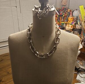 NWT Chico's Silver Link Chain Necklace and Bracelet
